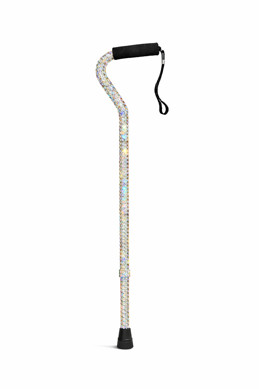 Custom Rhinestone Cane – Crystal AB Bling Walking Cane (Full Shaft Coverage)