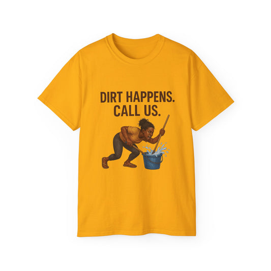 Blue London Cleaning Branded T-Shirt | Official Company Apparel | Dirt Happens