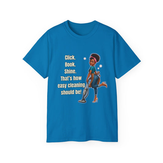 Blue London Cleaning Branded T-Shirt | Official Company Apparel – Click Book Shine
