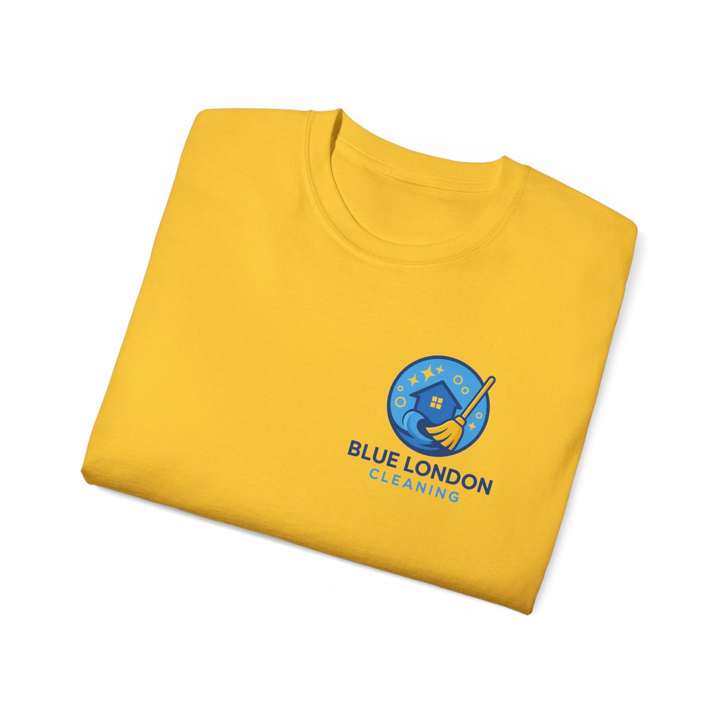 Blue London Cleaning Branded T-Shirt | Official Company Apparel – Logo Design