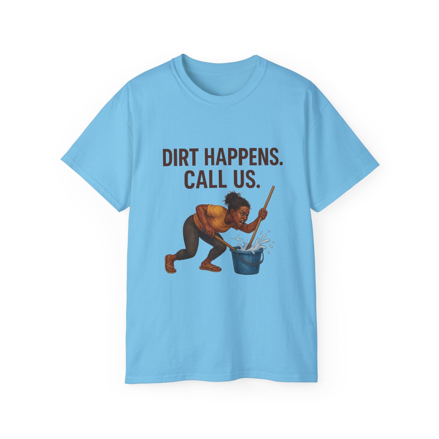 Blue London Cleaning Branded T-Shirt | Official Company Apparel | Dirt Happens