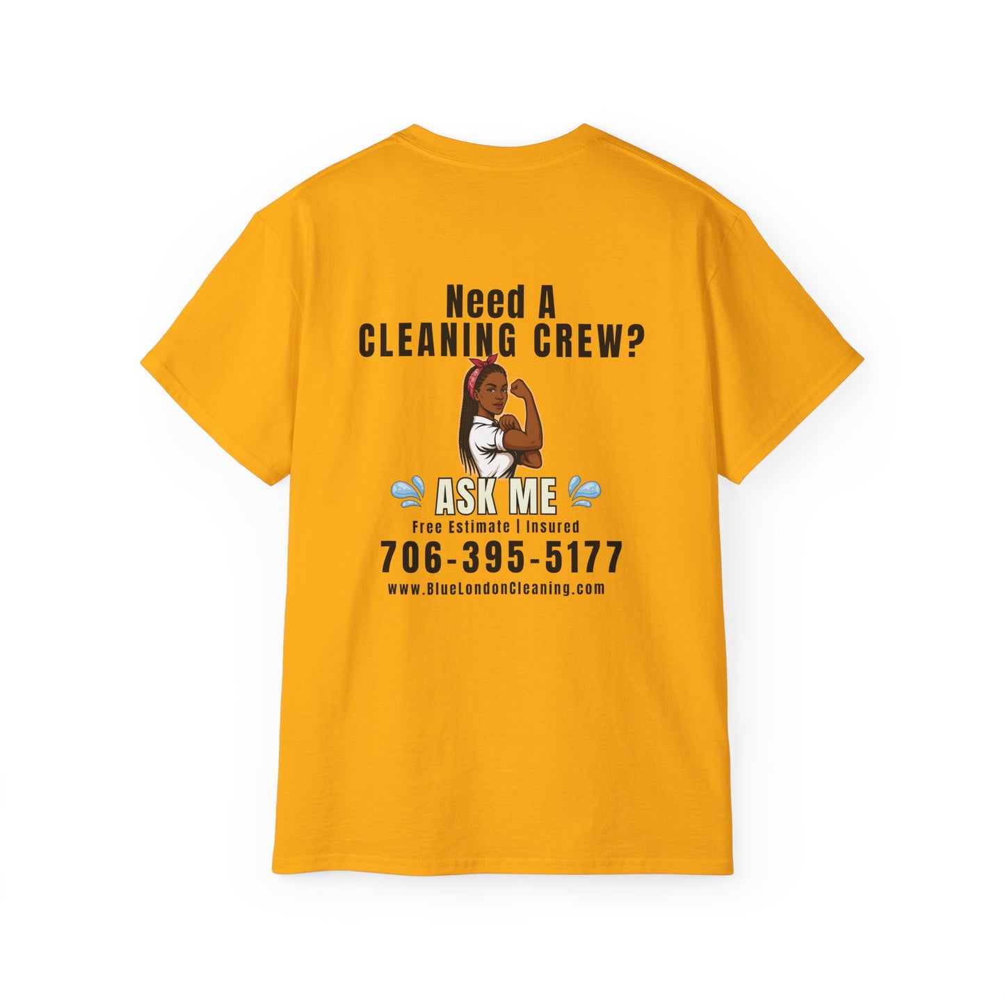 Blue London Cleaning Branded T-Shirt | Official Company Apparel | Dirt Happens