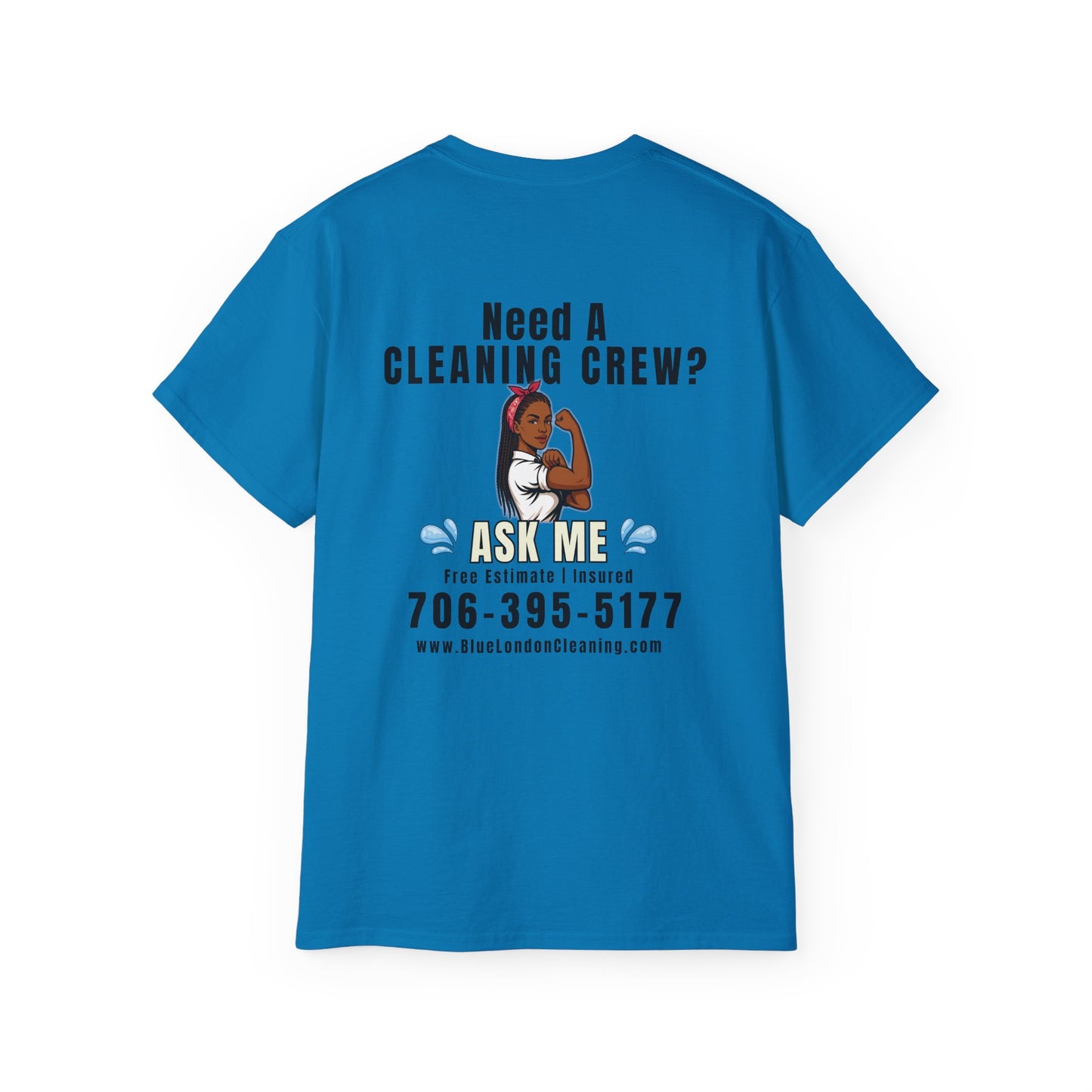 Blue London Cleaning Branded T-Shirt | Official Company Apparel – Logo Design