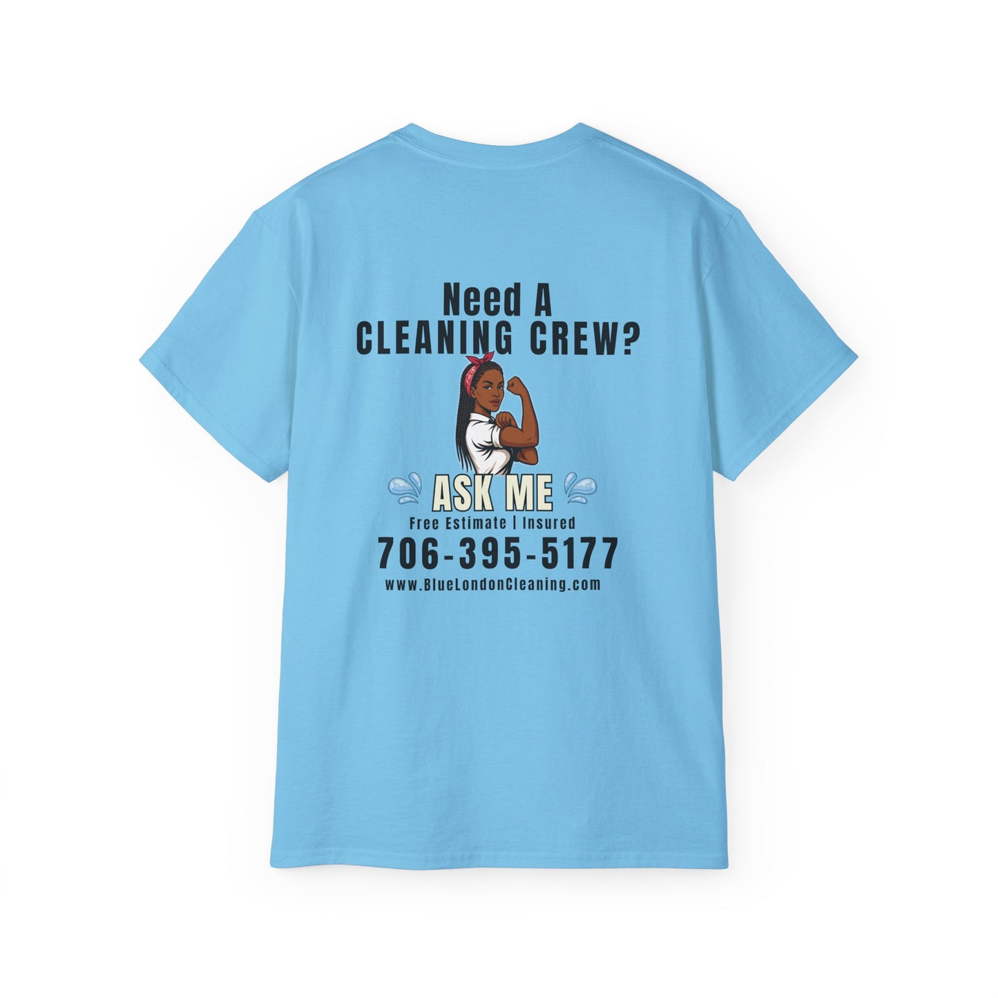 Blue London Cleaning Branded T-Shirt | Official Company Apparel | Dirt Happens