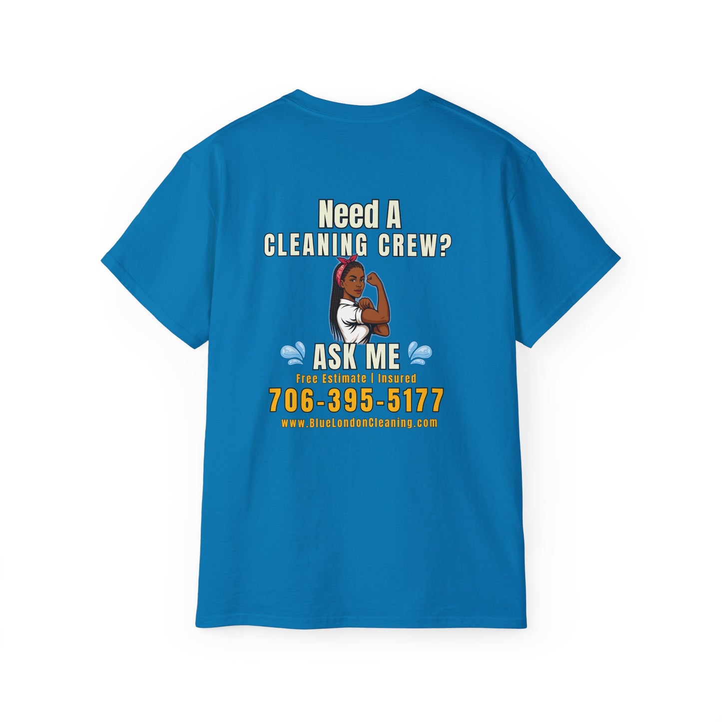 Blue London Cleaning Branded T-Shirt | Official Company Apparel – Cleaning Service