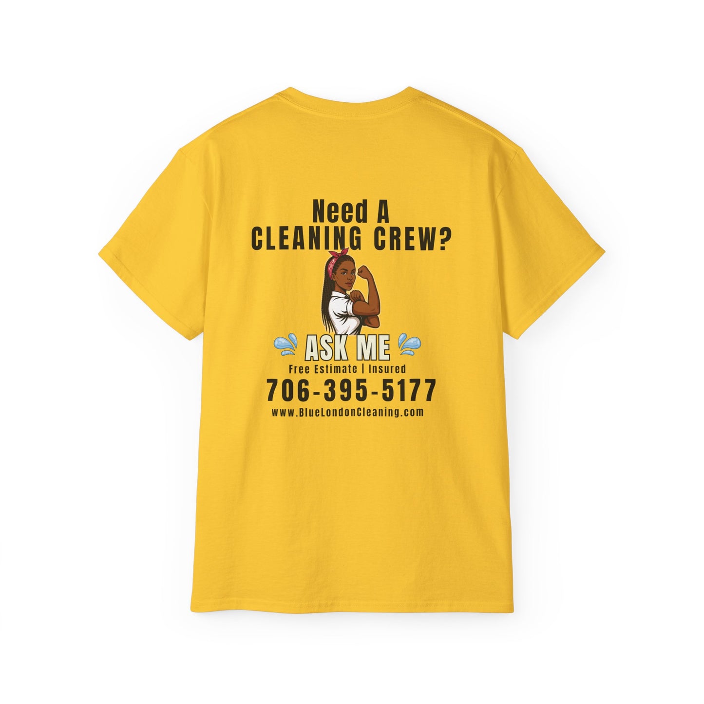 Blue London Cleaning Branded T-Shirt | Official Company Apparel | Dirt Happens