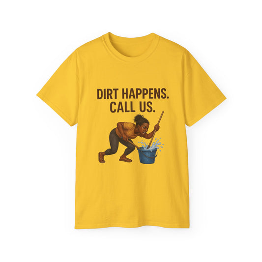 Blue London Cleaning Branded T-Shirt | Official Company Apparel | Dirt Happens