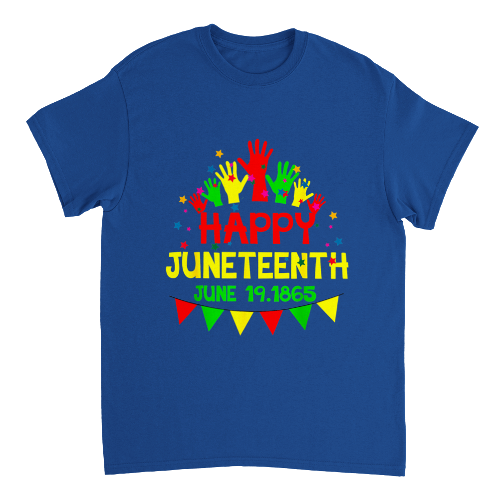 Heavyweight Unisex Crewneck T-shirt Commemorating Juneteenth