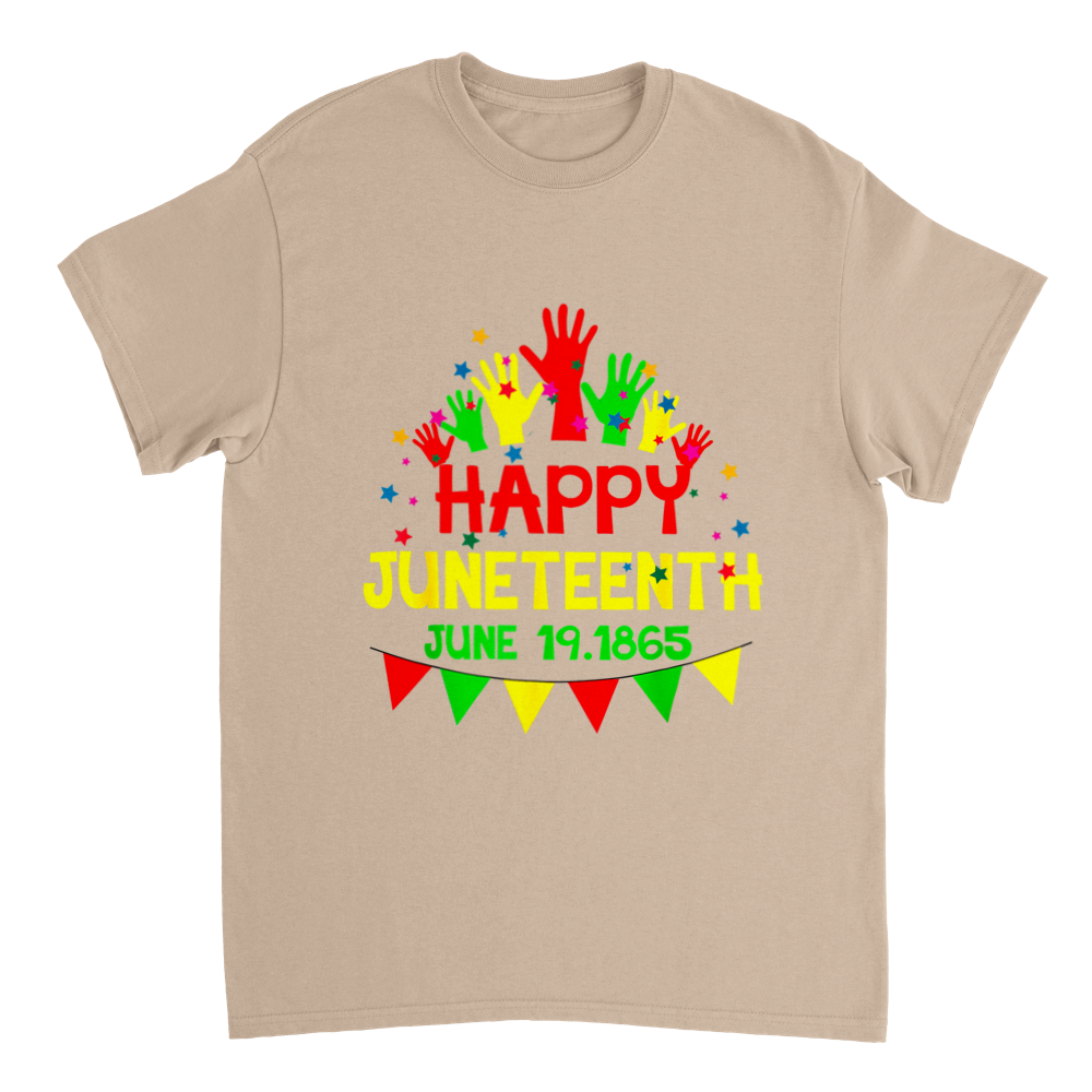 Heavyweight Unisex Crewneck T-shirt Commemorating Juneteenth