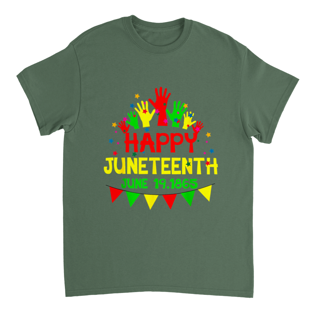 Heavyweight Unisex Crewneck T-shirt Commemorating Juneteenth