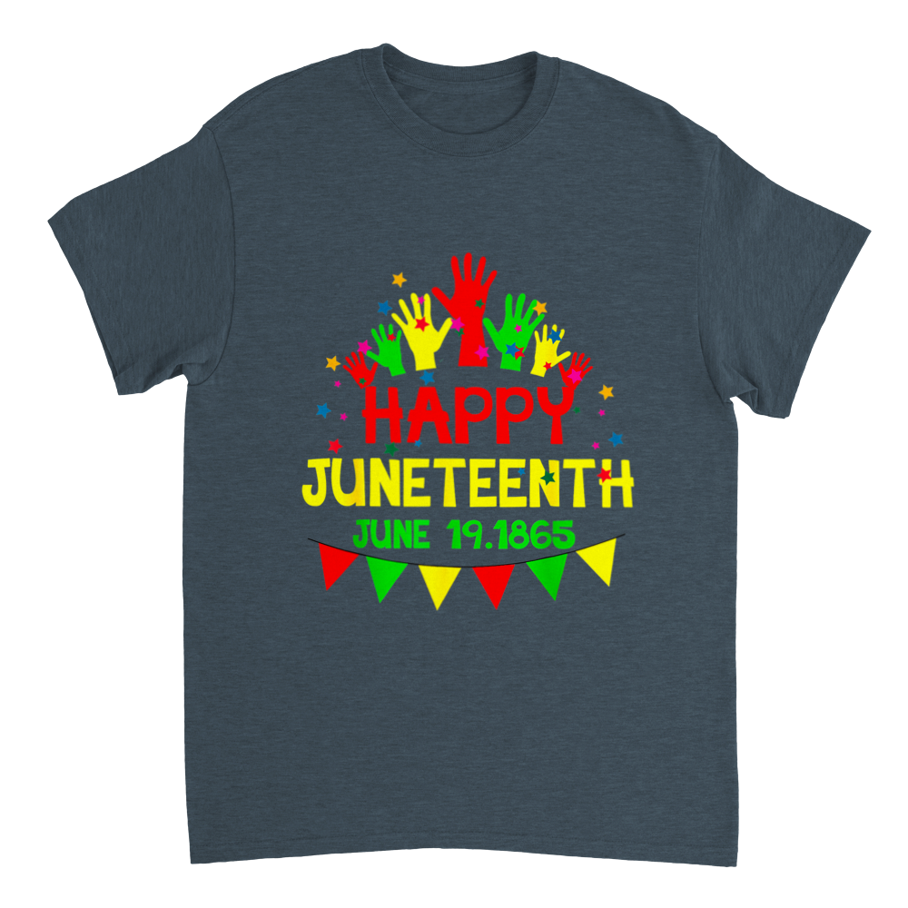Heavyweight Unisex Crewneck T-shirt Commemorating Juneteenth