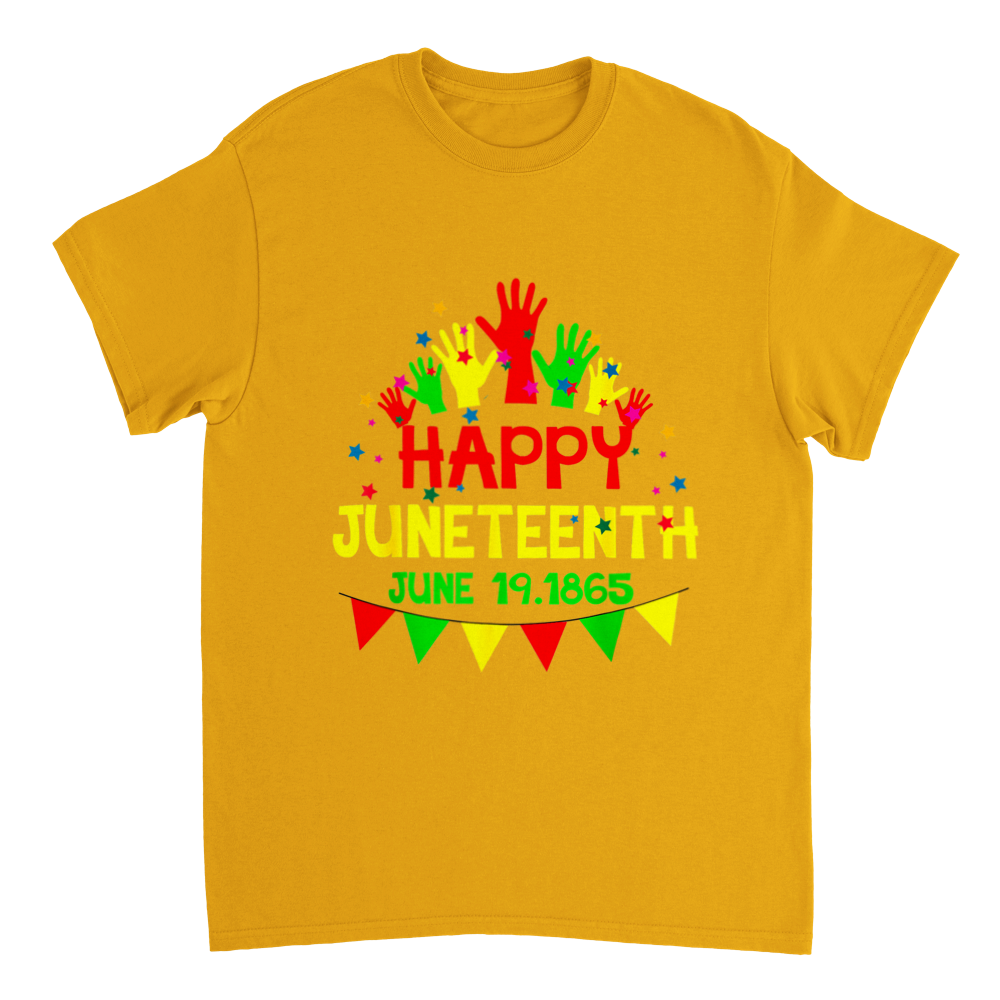 Heavyweight Unisex Crewneck T-shirt Commemorating Juneteenth