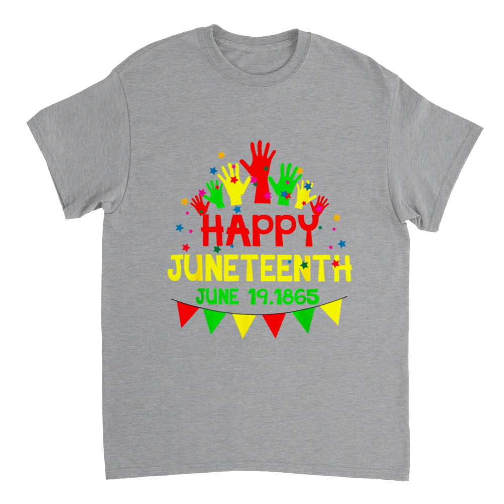 Heavyweight Unisex Crewneck T-shirt Commemorating Juneteenth