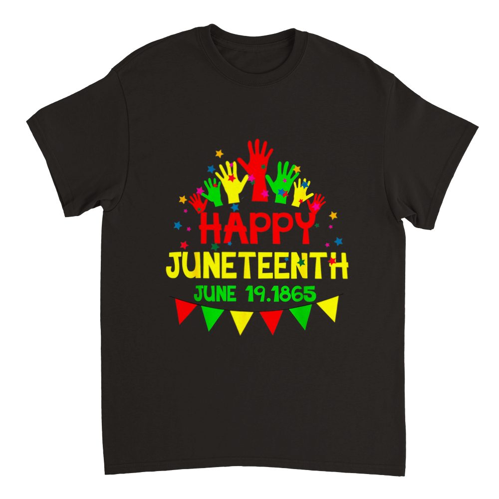Heavyweight Unisex Crewneck T-shirt Commemorating Juneteenth