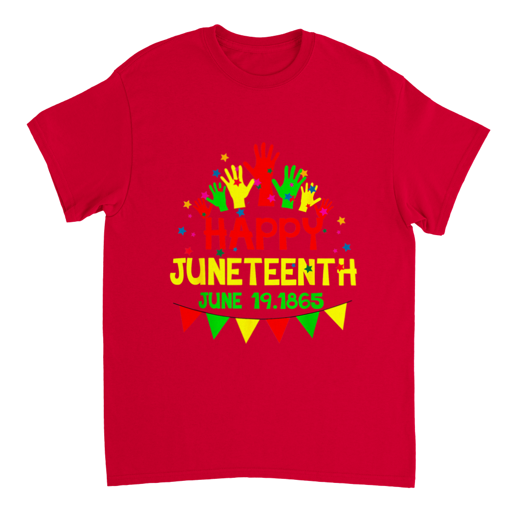 Heavyweight Unisex Crewneck T-shirt Commemorating Juneteenth