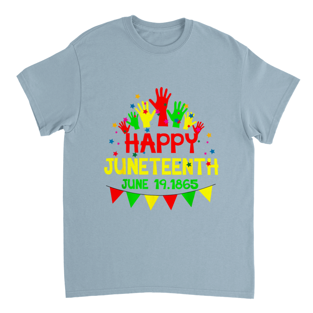 Heavyweight Unisex Crewneck T-shirt Commemorating Juneteenth