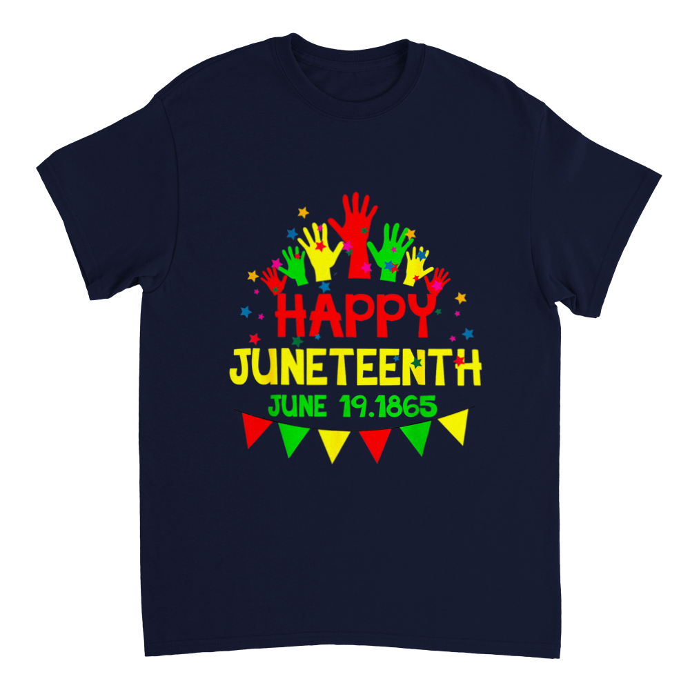 Heavyweight Unisex Crewneck T-shirt Commemorating Juneteenth